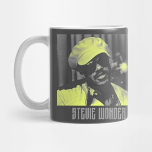 Stevie Wonder Retro Grey Mug